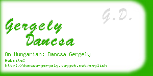 gergely dancsa business card